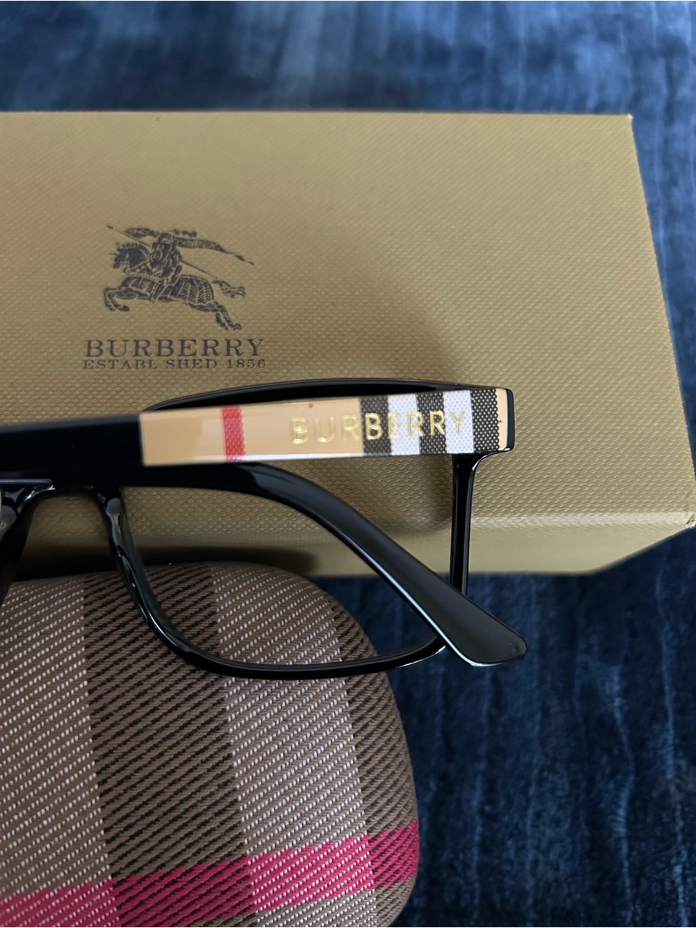 Burberry Black Rectangular Men’s Glasses - Picture 4 of 4